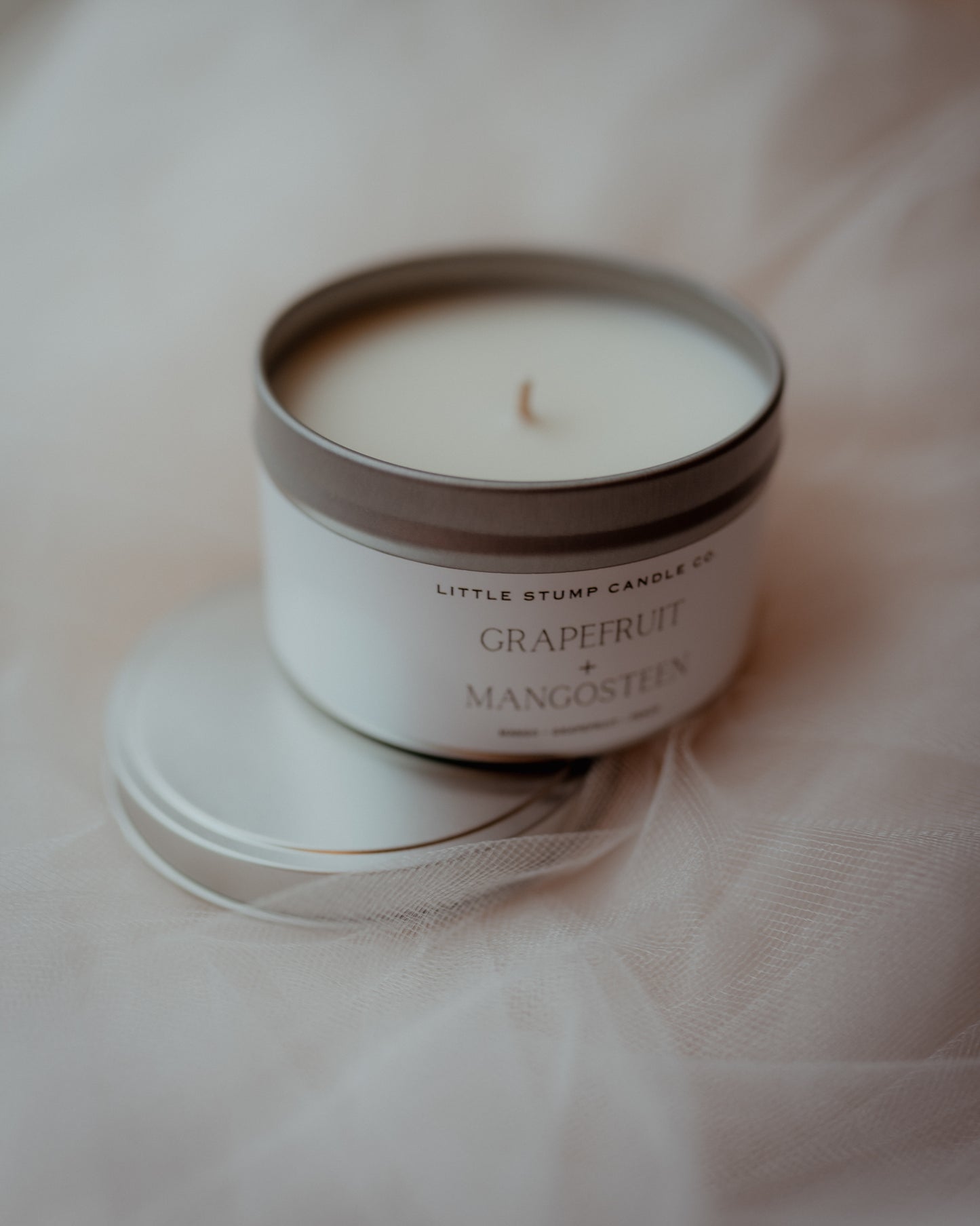 Grapefruit + Mangosteen Tin Candle - 8oz